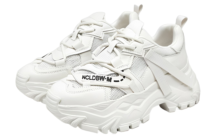 (W) C°BANNER Air Mesh Breathable Chunky Sneakers 'Beige' 圖 3