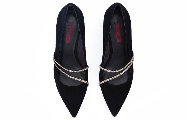 (W) C°BANNER Black 'French Elegance Pointed High Heels' 圖 4
