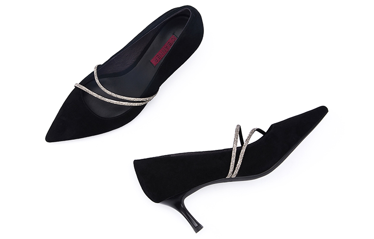 (W) C°BANNER Black 'French Elegance Pointed High Heels' 圖 6