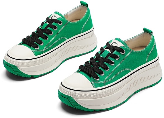 (Women) C°BANNER Canvas High-Top 'Green Lace-Up Platform' Q9232613D21 Lookbook (Women) C°BANNER Canvas High-Top 'Green Lace-Up Platform' Q9232613D21