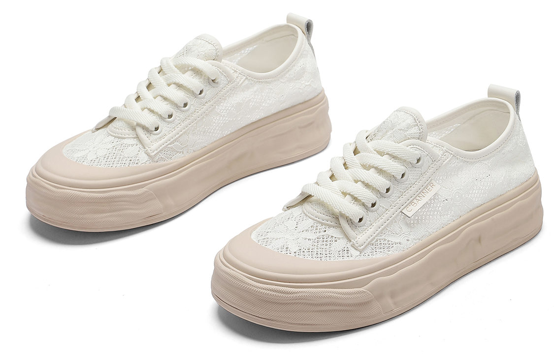 (W) C°BANNER Casual Sneaker 'White Apricot' 圖 3