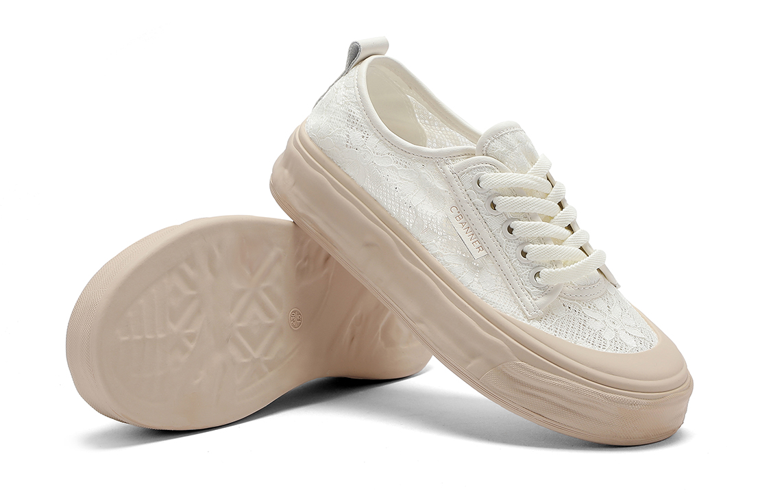 (W) C°BANNER Casual Sneaker 'White Apricot' 圖 4