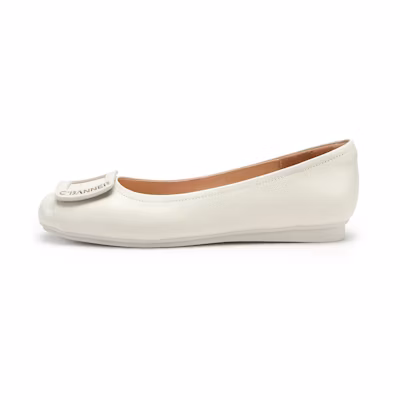 (W) C°BANNER CBANNER Leather Round-Toe Flats 'Casual'
