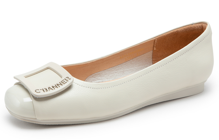 (W) C°BANNER CBANNER Leather Round-Toe Flats 'Casual' 圖 3