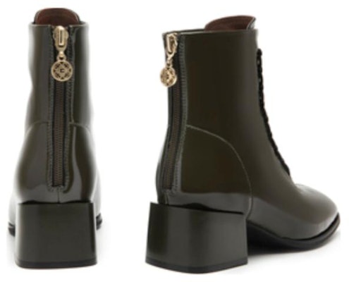 (Women) C°BANNER CBRADER Patent Leather Fashion Chunky Heel Ankle Boot 'Green' A22571402A07 Shop (Women) C°BANNER CBRADER Patent Leather Fashion Chunky Heel Ankle Boot 'Green' A22571402A07