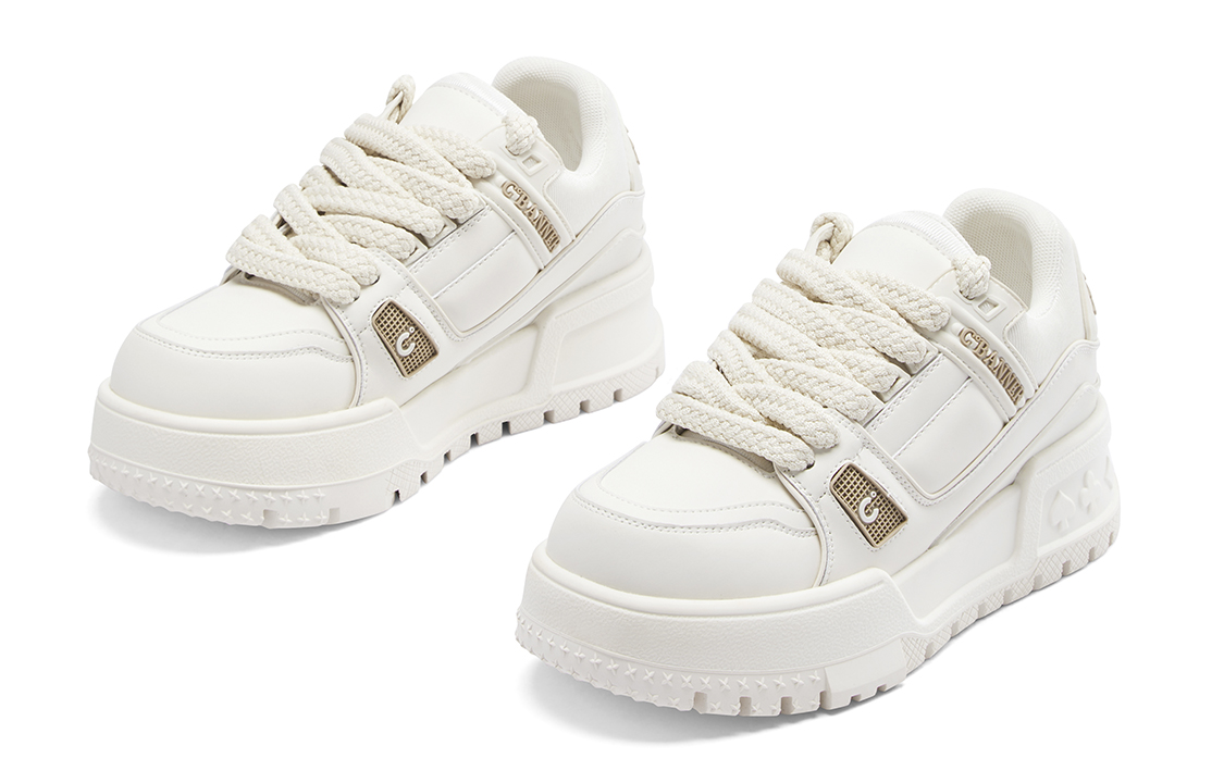 (W) C°BANNER Chunky Low-Top Sneakers 'Beige' 圖 3