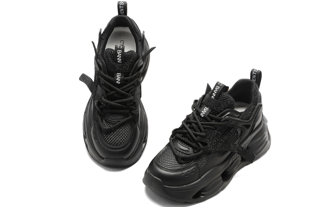 (W) C°BANNER Chunky Low 'Black Fabric' 圖 4