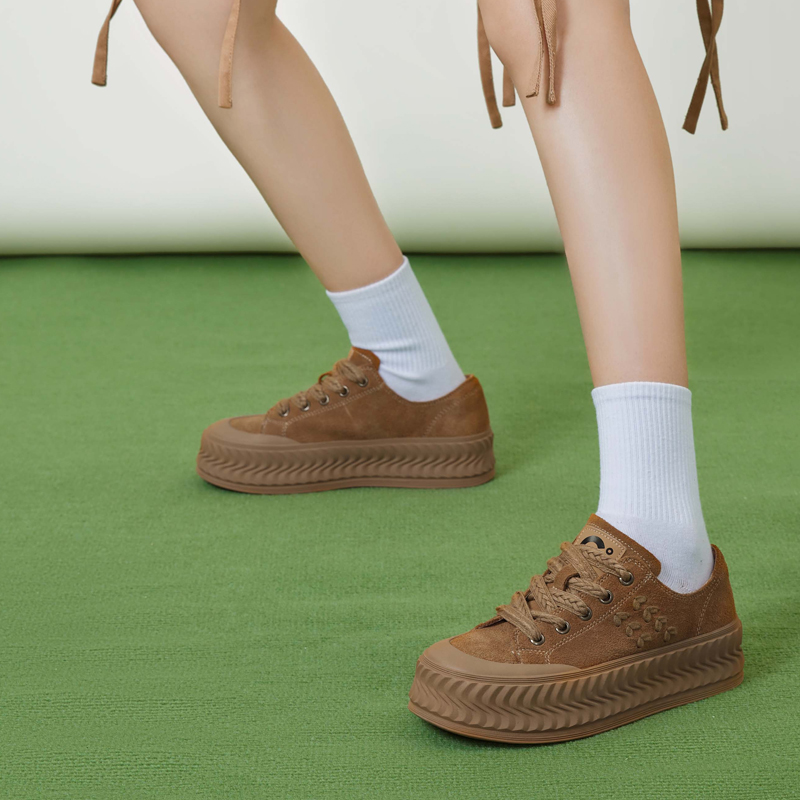 Cheap (W) C°BANNER Chunky Platform 'Khaki Biscuit' Platform Tebal 'Khaki Biscuit' A23177501C12