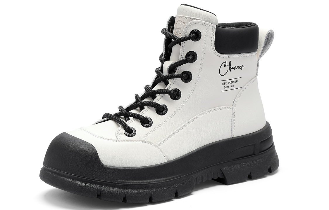 Order (W) C°배너 チャンキー 워커 (블랙&화이트) QL933870XX35