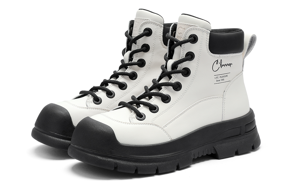 Lookbook (W) C°배너 チャンキー 워커 (블랙&화이트) QL933870XX35