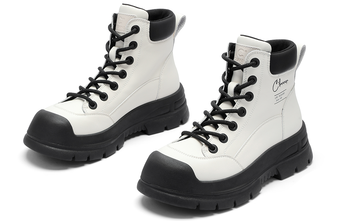 Shop (W) C°배너 チャンキー 워커 (블랙&화이트) QL933870XX35