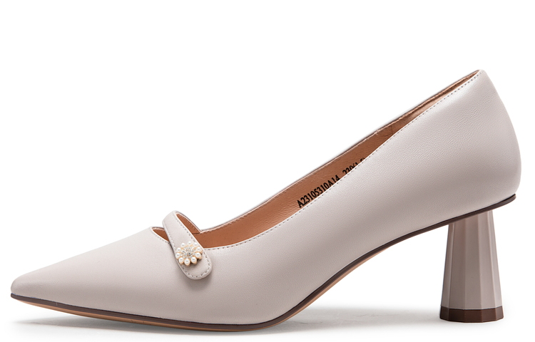 (Women) C°BANNER Classic Pointed Toe Chunky Heel 'Purple' A23105310A14