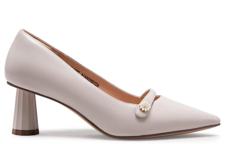 Order (W) C°BANNER Sepatu Hak Tebal Klasik Ujung Lancip 'Ungu' A23105310A14