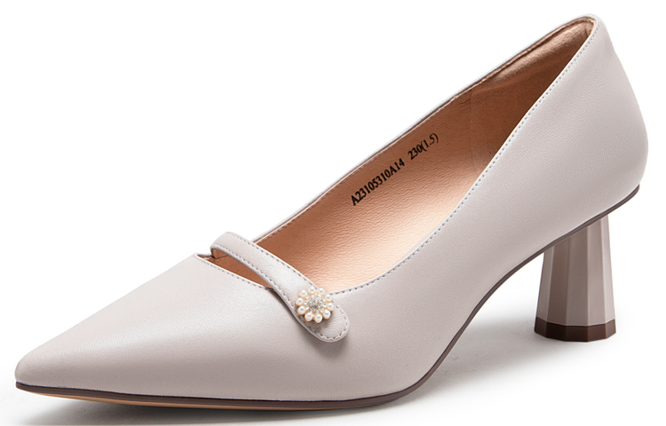 Lookbook (W) C°BANNER Sepatu Hak Tebal Klasik Ujung Lancip 'Ungu' A23105310A14