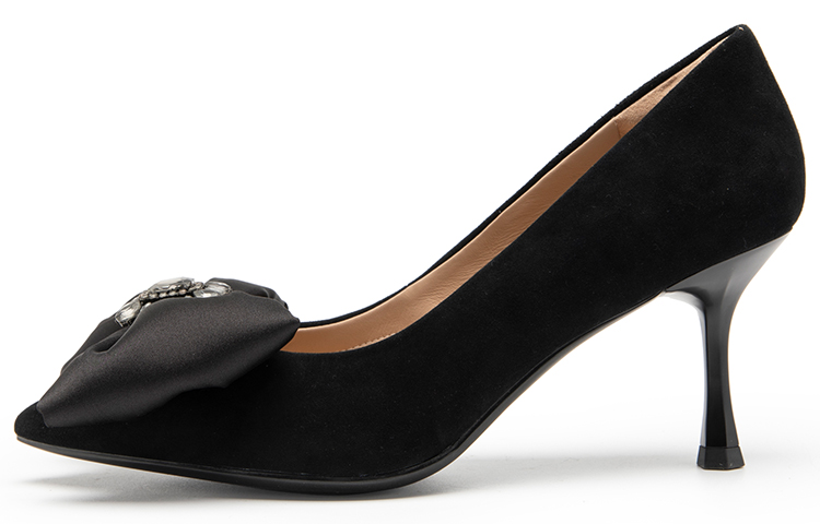 (Women) C°BANNER Classic Pointed Toe High Heels 'Bow Diamond' A23157723A01