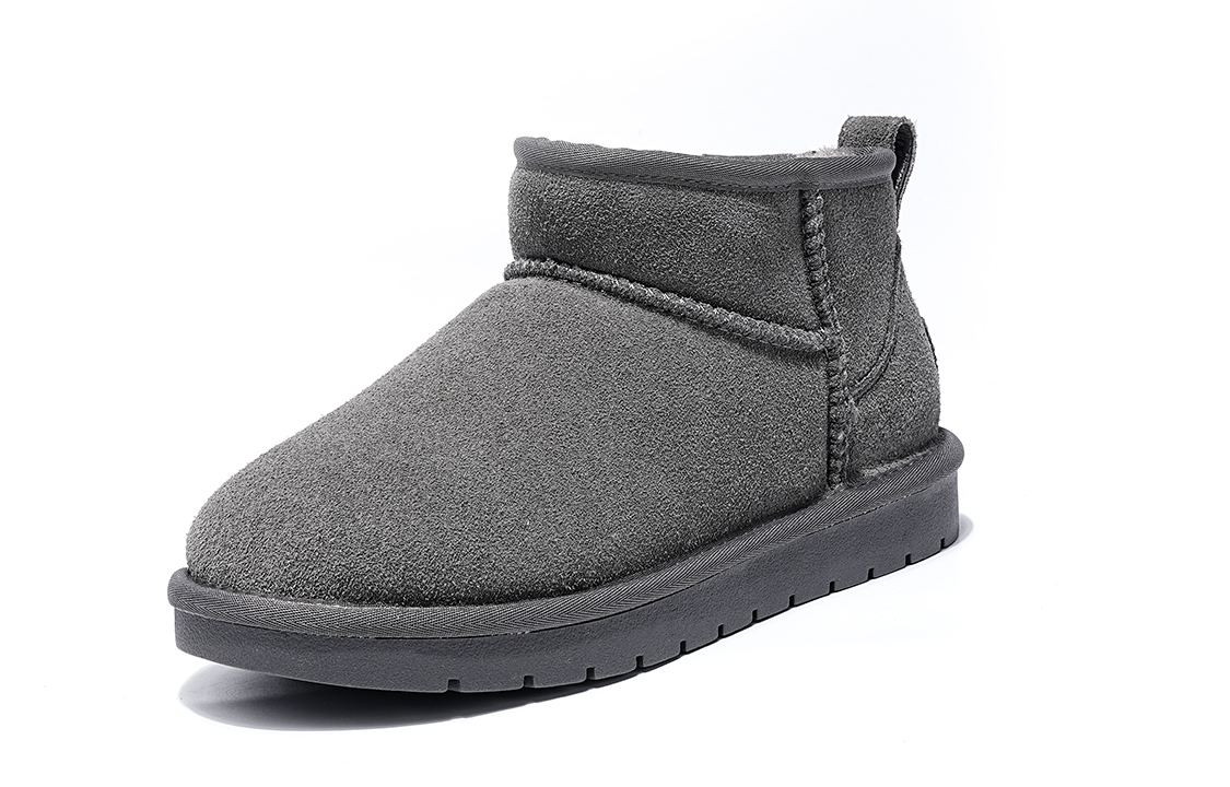 Order 千百度C°BANNER 二層牛皮 加絨保暖舒適耐磨 短筒 雪地靴 女款 灰色