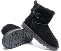 千百度C°BANNER 二層牛皮 保暖加絨減震舒適 短筒 雪地靴 女款 黑色 Shop 千百度C°BANNER 二層牛皮 保暖加絨減震舒適 短筒 雪地靴 女款 黑色