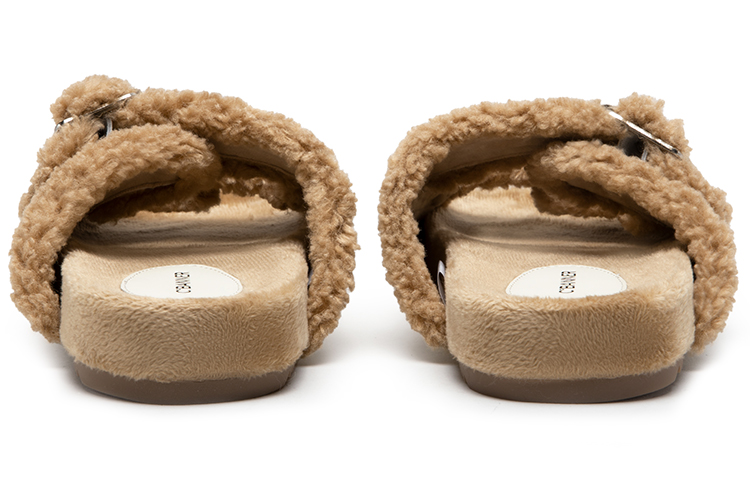 (W) C°BANNER Double Layer Cowhide 'Casual Warm Fashion Beige Slides' 圖 4