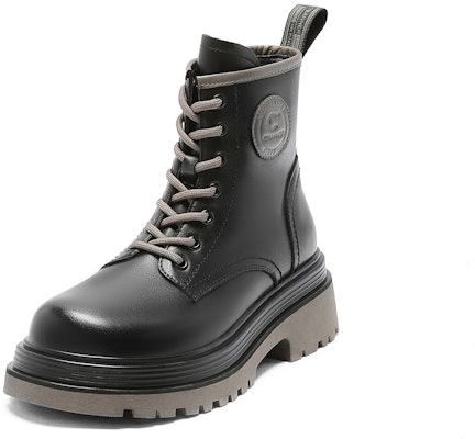(Women) C°BANNER Double Layer Leather Versatile Slim Thick-Soled Short Tube Martin Boot 'Black' Q6823302X01 Order (Women) C°BANNER Double Layer Leather Versatile Slim Thick-Soled Short Tube Martin Boot 'Black' Q6823302X01