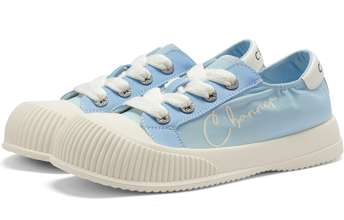 Lookbook 千百度C°BANNER 紡織品 大頭透氣百搭 低幫 板鞋 女款 藍色