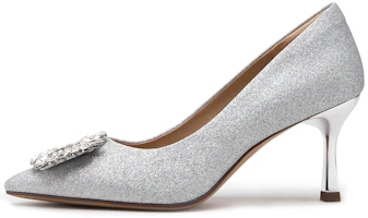 (Women) C°BANNER Fabric Rhinestone Stiletto Pumps 'Silver' A23157719A18 (Women) C°BANNER Fabric Rhinestone Stiletto Pumps 'Silver' A23157719A18