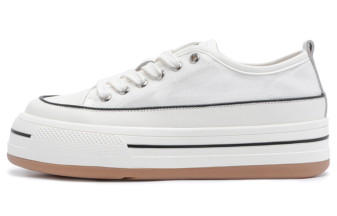 (W) C°BANNER Fabric Splice 'Simple Fashion Low-Top White'