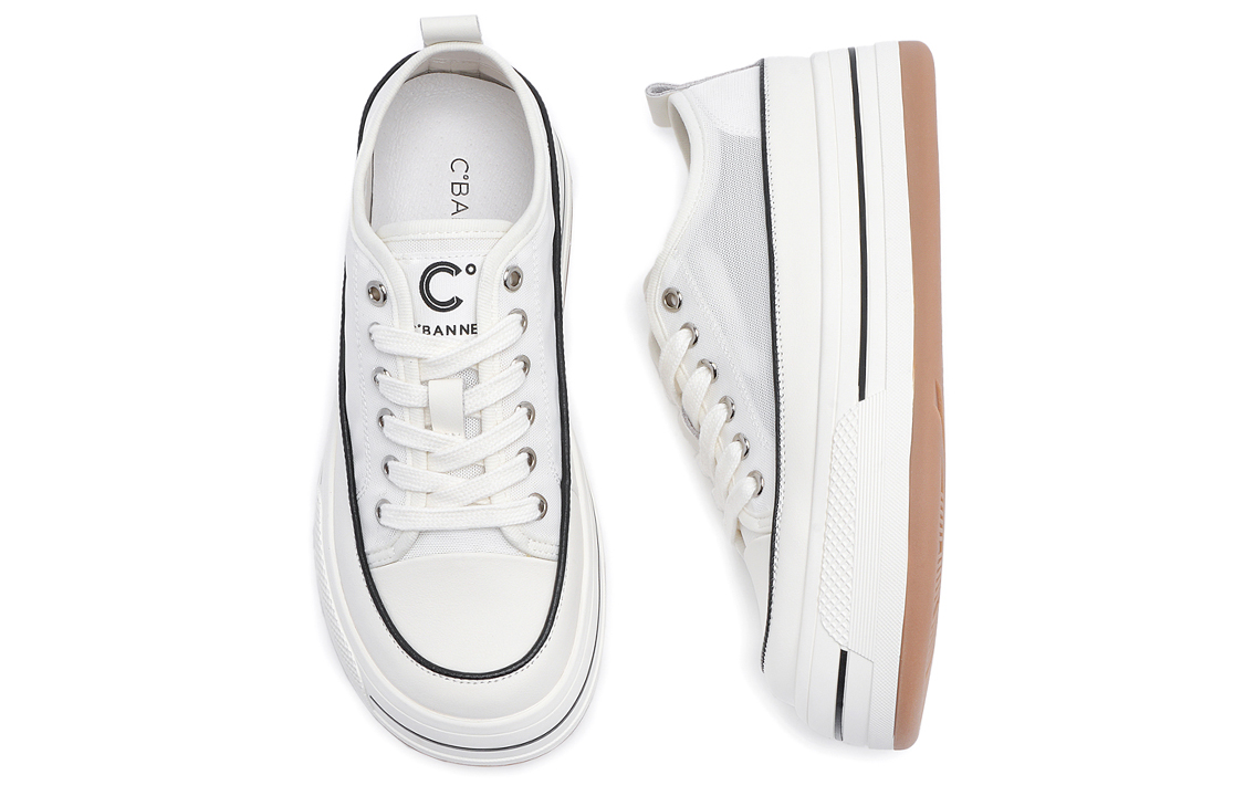(W) C°BANNER Fabric Splice 'Simple Fashion Low-Top White' 圖 4