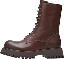 (Women) C°BANNER Fashion Mid-Calf Zip Martin Boots 'Brown' A21564456B05 (Women) C°BANNER Fashion Mid-Calf Zip Martin Boots 'Brown' A21564456B05
