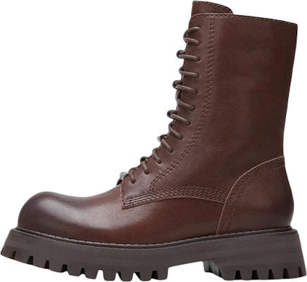 (Women) C°BANNER Fashion Mid-Calf Zip Martin Boots 'Brown' A21564456B05 Buy (Women) C°BANNER Fashion Mid-Calf Zip Martin Boots 'Brown' A21564456B05