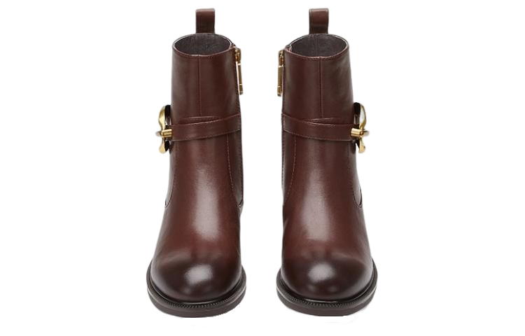 (W) C°BANNER Fashion Retro Knee-High Boots 'Brown' 圖 3