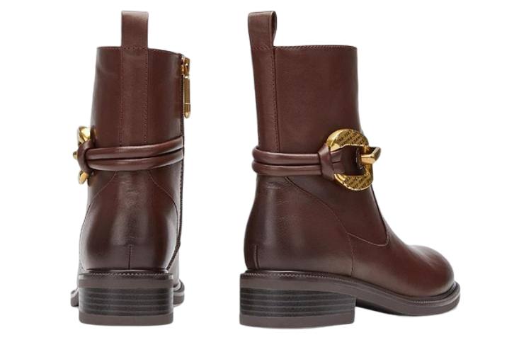 (W) C°BANNER Fashion Retro Knee-High Boots 'Brown' 圖 4