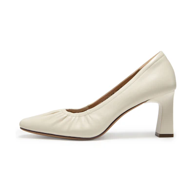 (W) C°BANNER Heeled Shoes 'Black Leather'