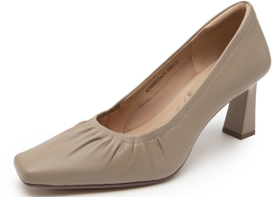 (Women) C°BANNER Heeled Shoes 'Black Leather' A23458372 1