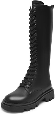 (W) C°배너 하이탑 부츠 (블랙 레더) A22556818B01 Order (W) C°배너 하이탑 부츠 (블랙 레더) A22556818B01