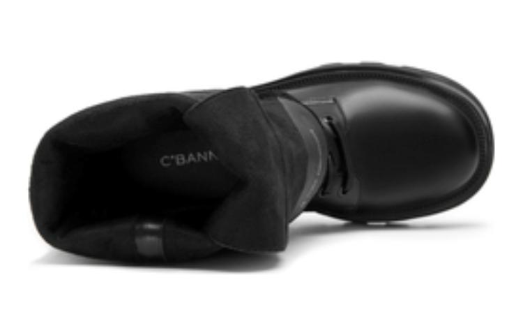 Lookbook (W) C°배너 하이탑 부츠 (블랙 레더) A22556818B01