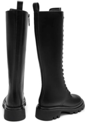 (W) C°배너 하이탑 부츠 (블랙 레더) A22556818B01 Shop (W) C°배너 하이탑 부츠 (블랙 레더) A22556818B01