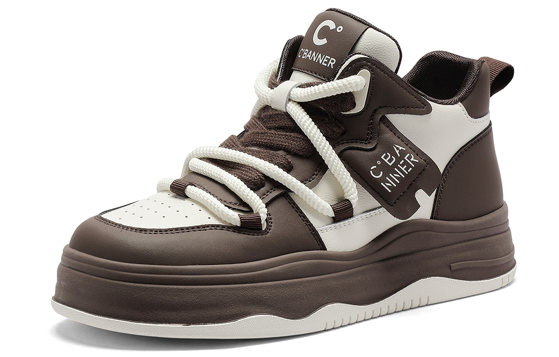 Order (W) C°BANNER Sepatu Sneakers Platform Tinggi 'Beige Brown' Q9033913D84