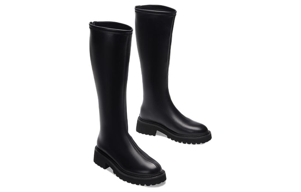 Lookbook (Women) C°BANNER High-Top Retro British Zip Knight Boots 'Black' A21501982B01