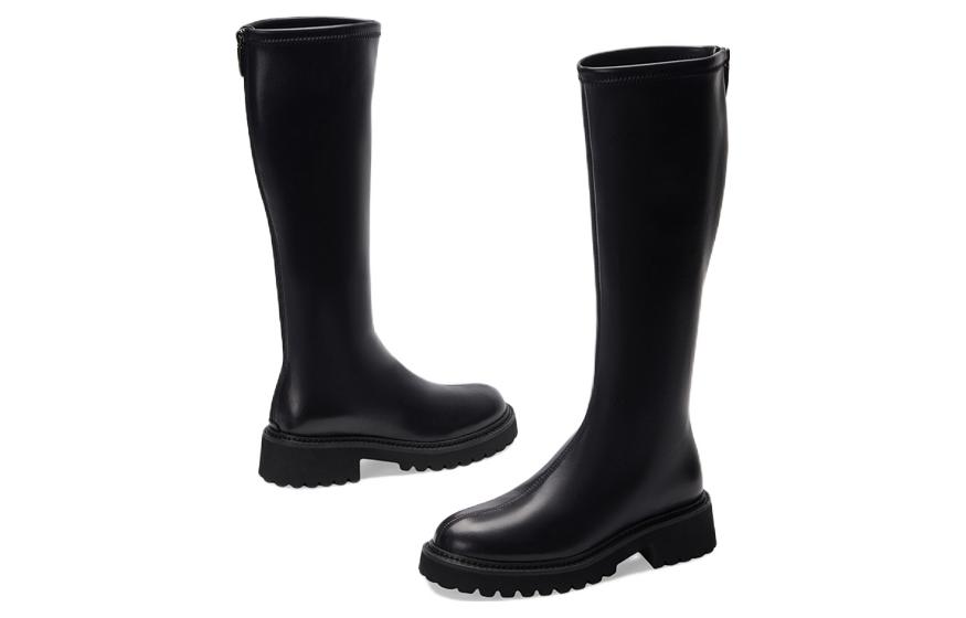 Shop (Women) C°BANNER High-Top Retro British Zip Knight Boots 'Black' A21501982B01
