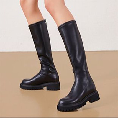 (Women) C°BANNER High-Top Retro British Zip Knight Boots 'Black' A21501982B01 Purchase (Women) C°BANNER High-Top Retro British Zip Knight Boots 'Black' A21501982B01
