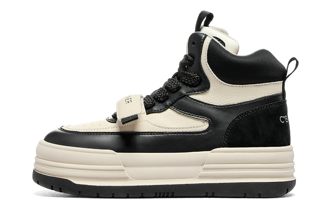 (Women) C°BANNER High-Top Sneaker 'Fashionable Black Leather' QB733092D01