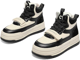 Lookbook (Women) C°BANNER High-Top Sneaker 'Fashionable Black Leather' QB733092D01