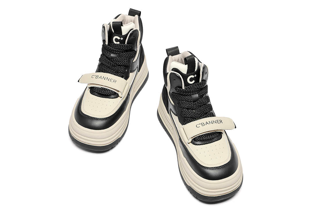 Shop (W) Zapatillas Altas C°BANNER 'Cuero Negro de Moda' QB733092D01