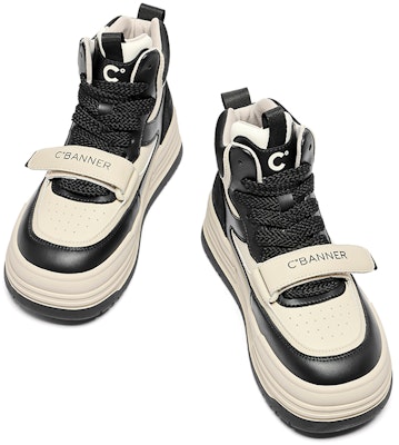 (Women) C°BANNER High-Top Sneaker 'Fashionable Black Leather' QB733092D01 Shop (Women) C°BANNER High-Top Sneaker 'Fashionable Black Leather' QB733092D01