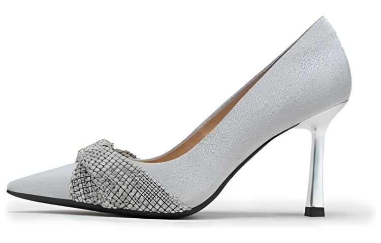 (W) C°BANNER High Heels 'Glamorous Knotted Silver'