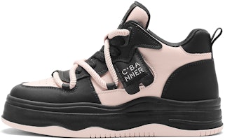(Women) C°BANNER High Top Sneaker 'Black Pink Leather' Q9033913DE5 (Women) C°BANNER High Top Sneaker 'Black Pink Leather' Q9033913DE5