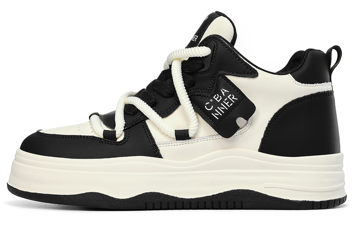 Buy (W) (女性向け) C°BANNER ハイトップスニーカー『ベージュレザー波状ソール』Q9033913D70 Q9033913D70