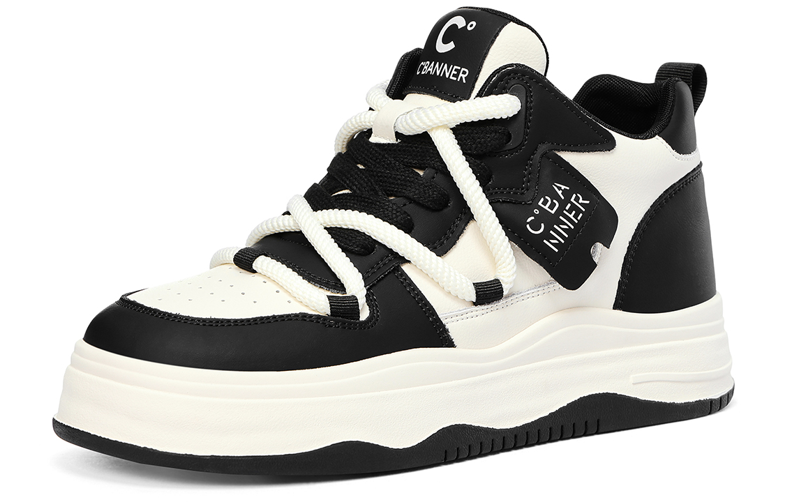 Order (W) (女性向け) C°BANNER ハイトップスニーカー『ベージュレザー波状ソール』Q9033913D70 Q9033913D70