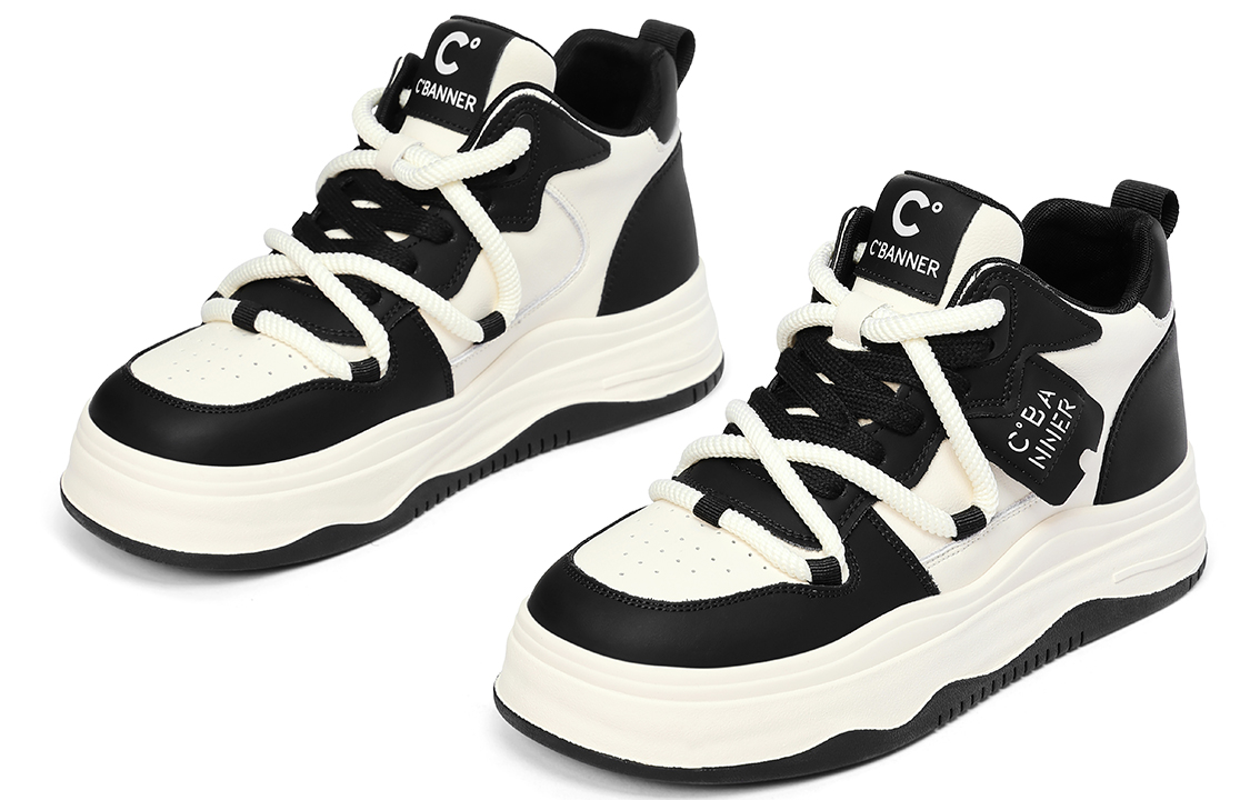 Purchase (W) (女性向け) C°BANNER ハイトップスニーカー『ベージュレザー波状ソール』Q9033913D70 Q9033913D70