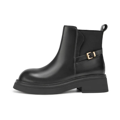 (W) C°BANNER Leather 3.5cm 'Melarde Warm Bootie'